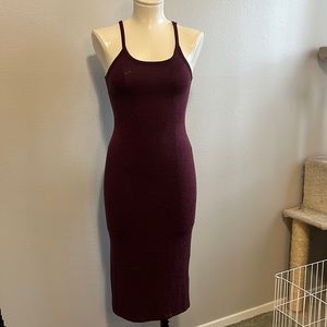 Maroon midi dress from Leith